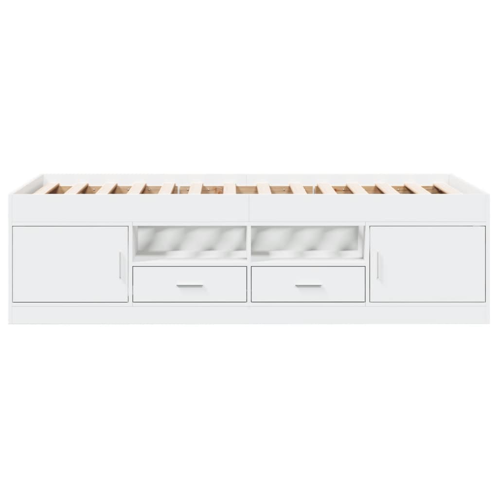 Lit de jour avec tiroirs sans matelas blanc 90x200 cm - XIOS