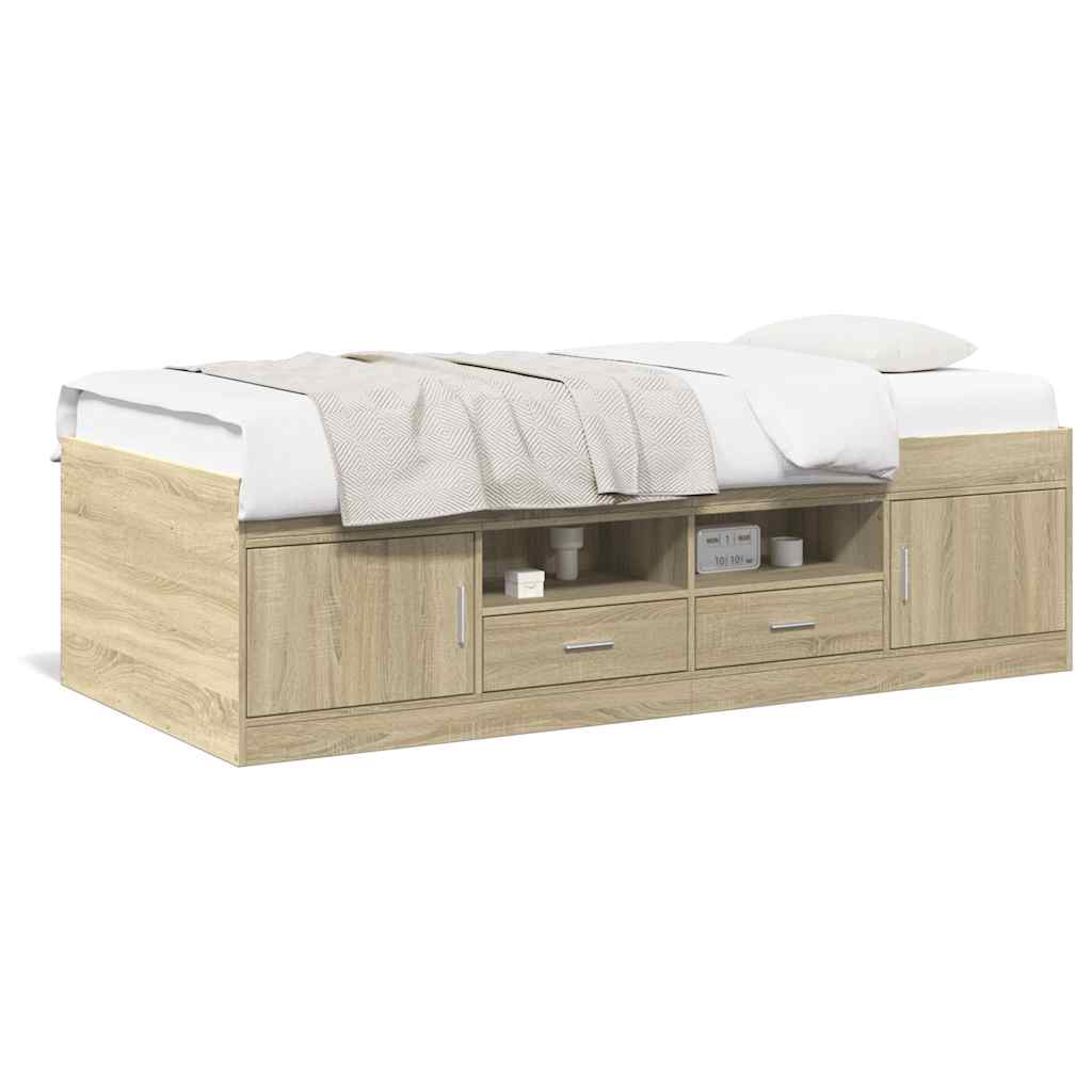 Lit de jour avec tiroirs sans matelas chêne sonoma 90x200 cm - XIOS