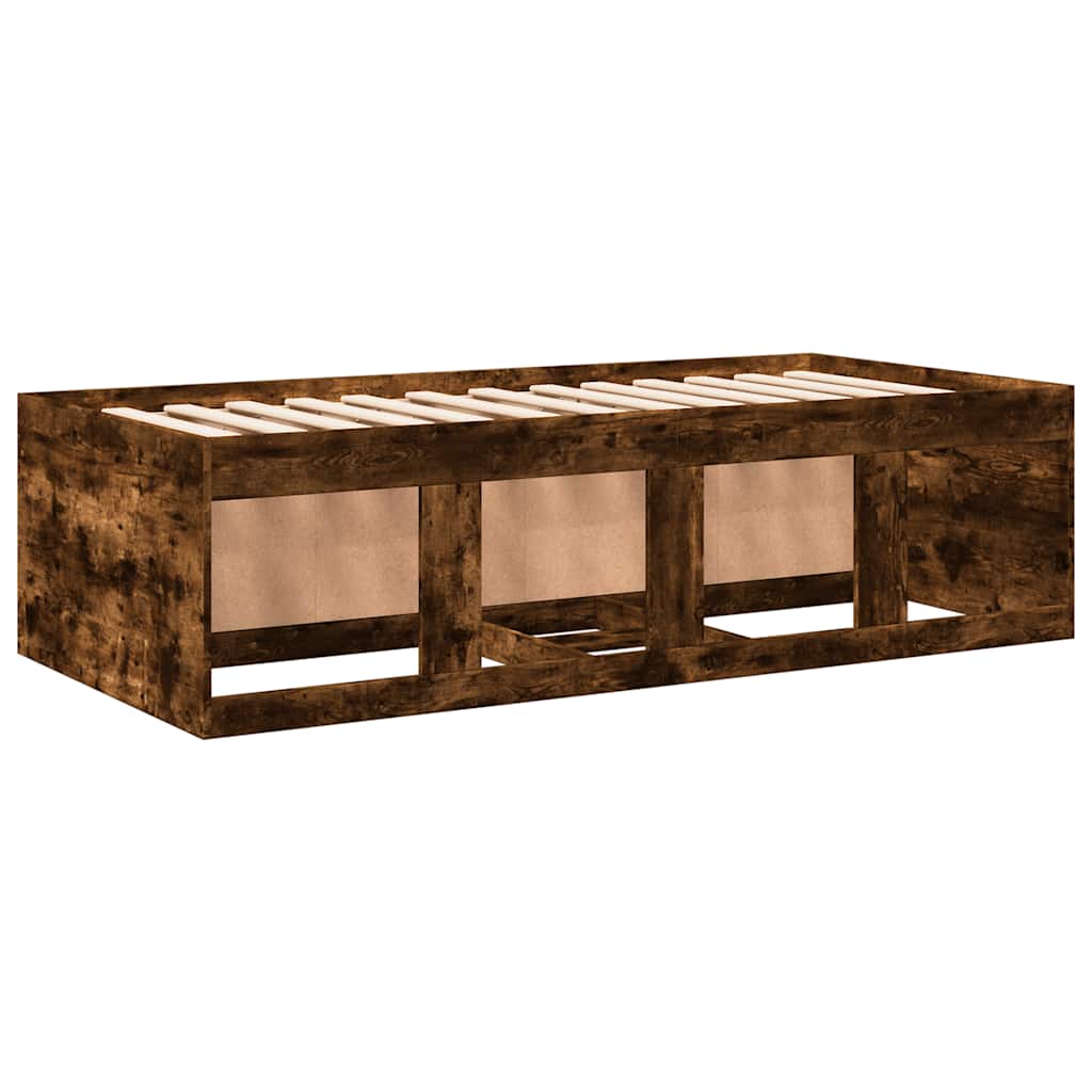 Lit de jour avec tiroirs sans matelas chêne fumé 90x200 cm - XIOS