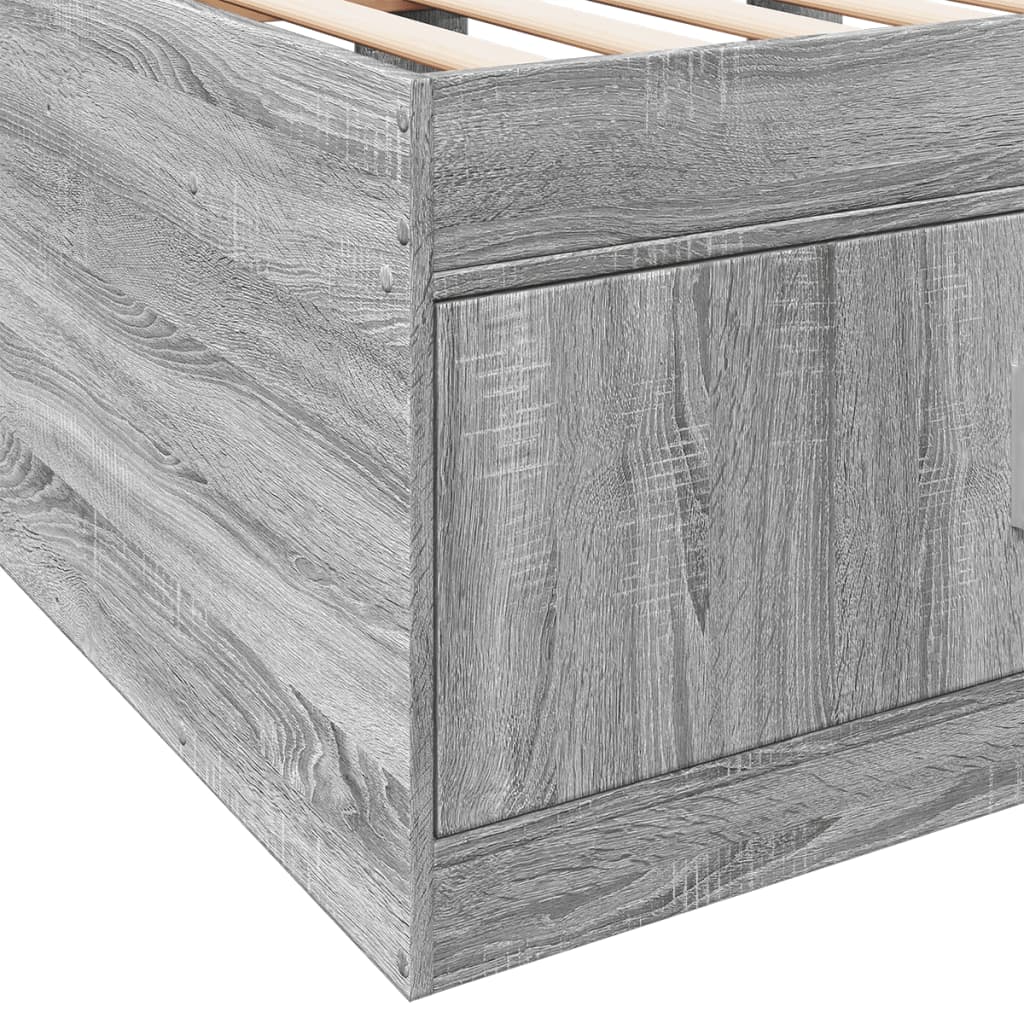 Lit de jour avec tiroirs sans matelas sonoma gris 90x200 cm - XIOS