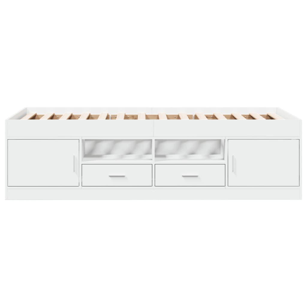 Lit de jour avec tiroirs sans matelas blanc 90x190 cm - XIOS