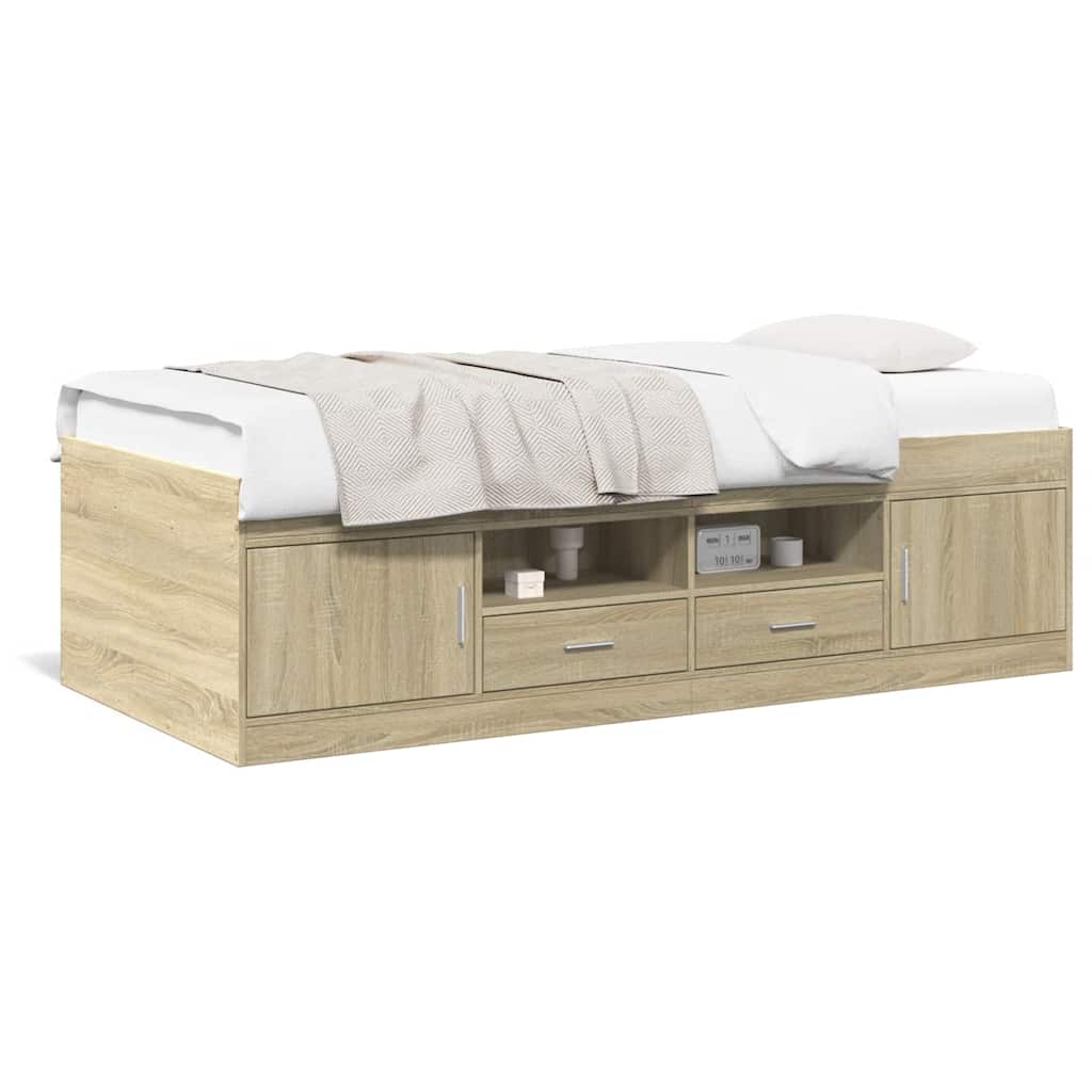 Lit de jour avec tiroirs sans matelas chêne sonoma 90x190 cm - XIOS