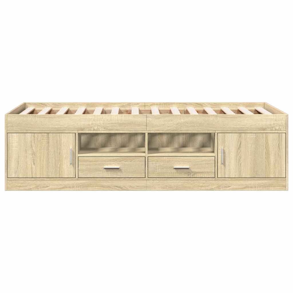 Lit de jour avec tiroirs sans matelas chêne sonoma 90x190 cm - XIOS
