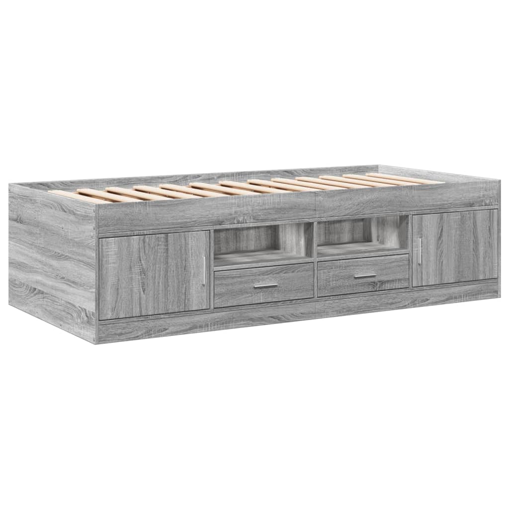 Lit de jour avec tiroirs sans matelas sonoma gris 90x190 cm - XIOS