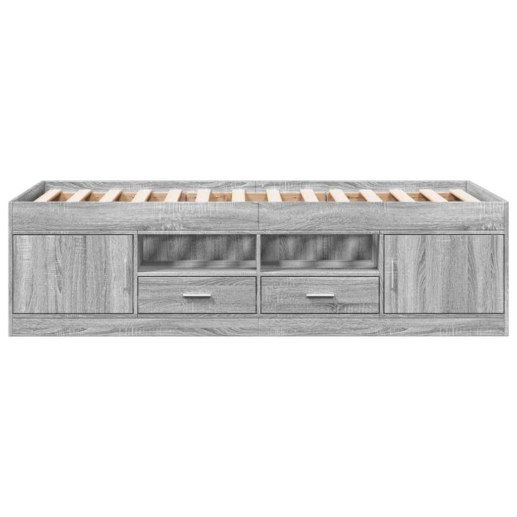 Lit de jour avec tiroirs sans matelas sonoma gris 90x190 cm - XIOS