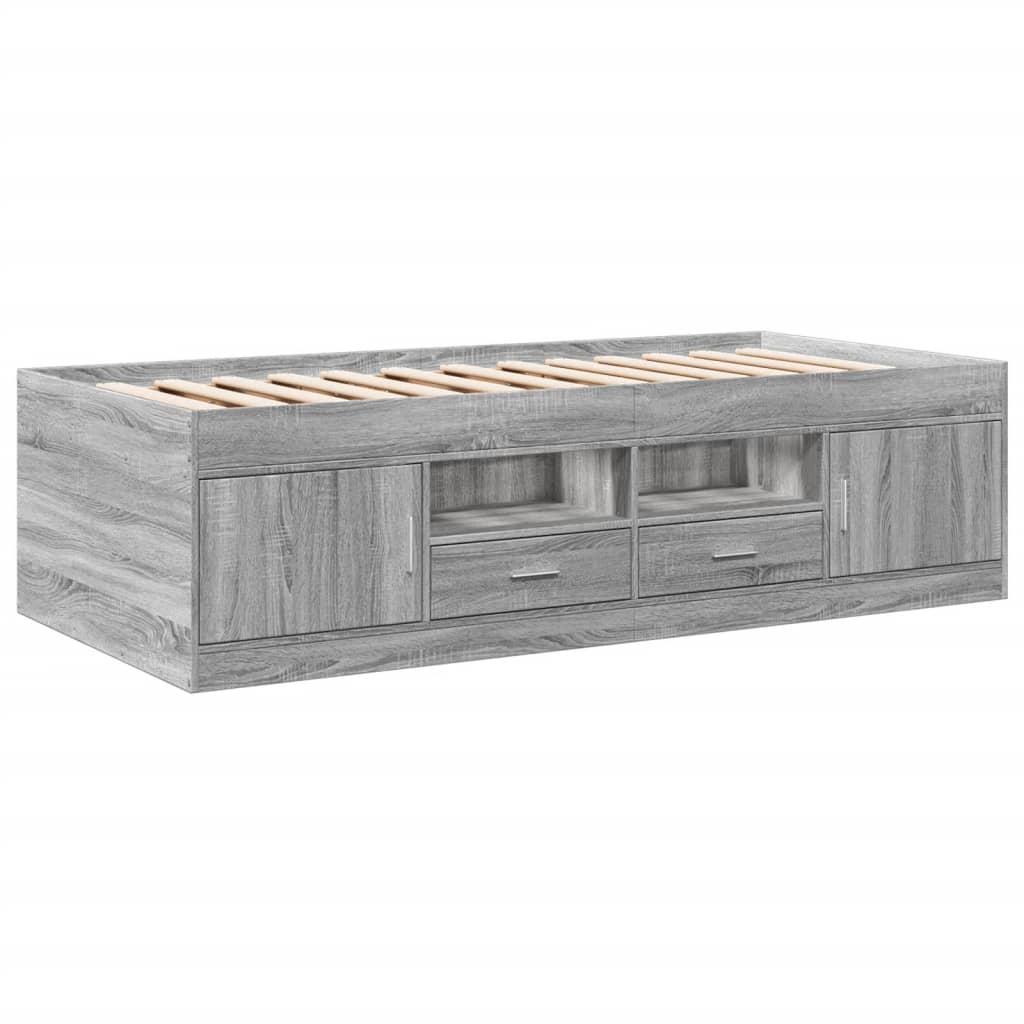 Lit de jour avec tiroirs sans matelas sonoma gris 75x190 cm - XIOS