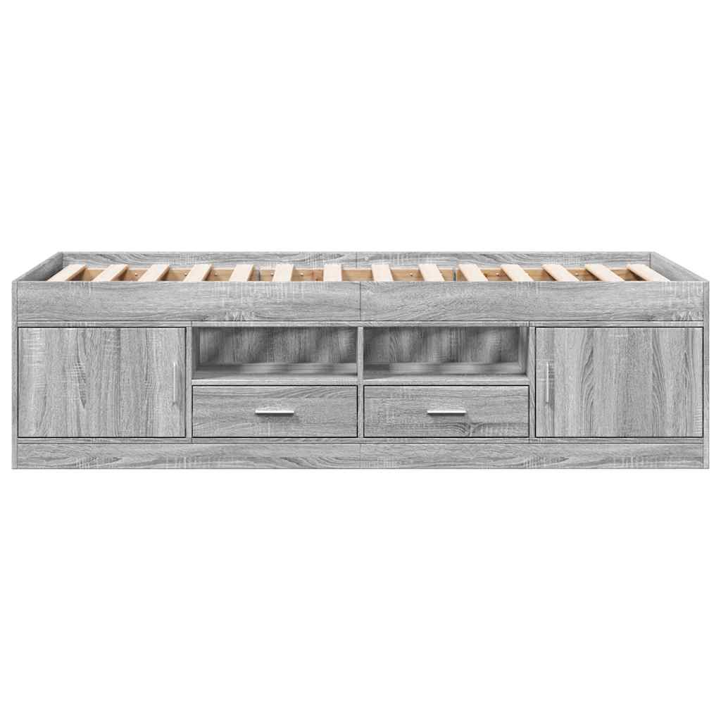 Lit de jour avec tiroirs sans matelas sonoma gris 75x190 cm - XIOS