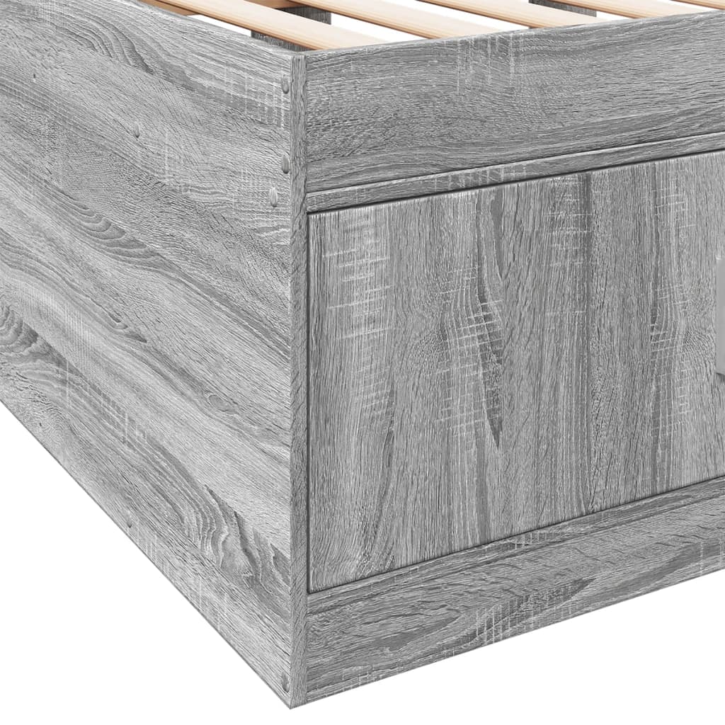 Lit de jour avec tiroirs sans matelas sonoma gris 75x190 cm - XIOS