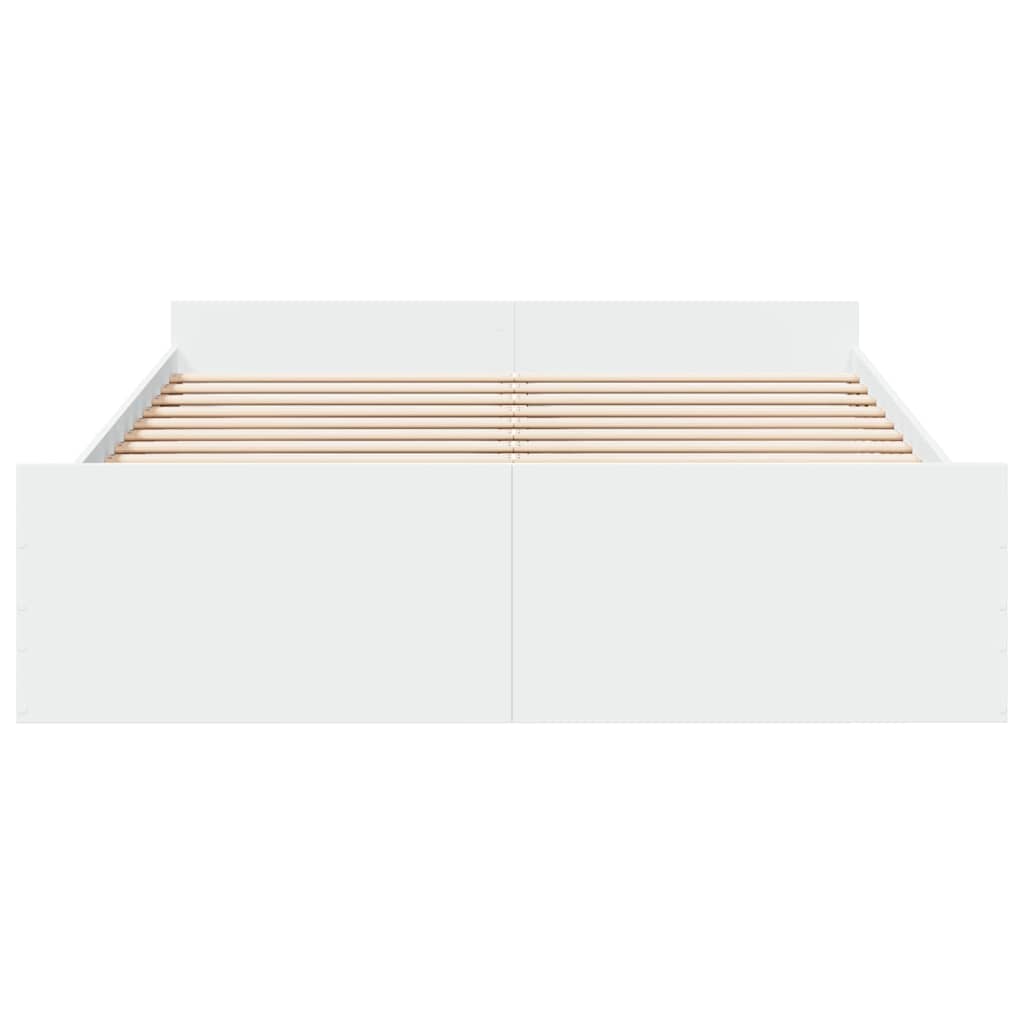 Cadre de lit avec tiroirs sans matelas blanc 160x200 cm - XIOS