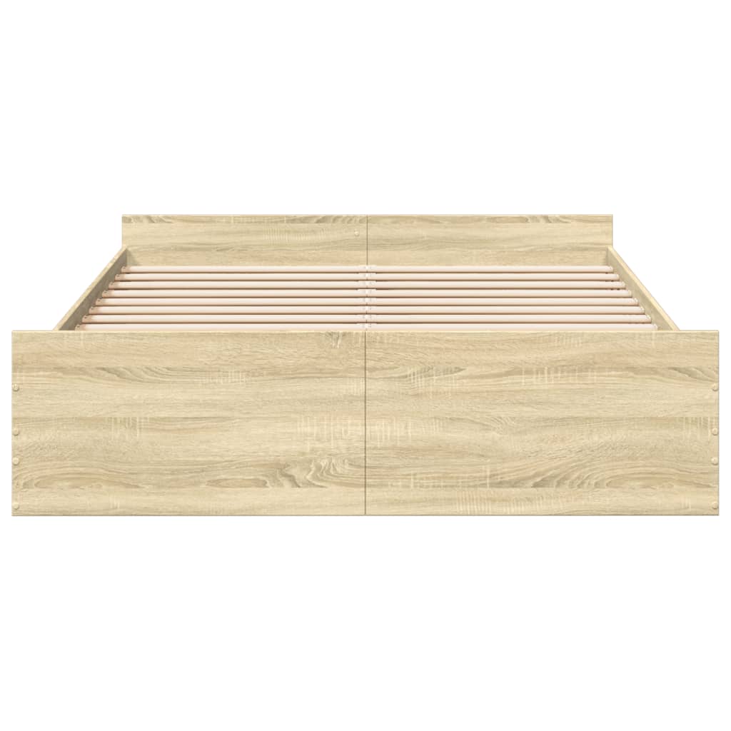 Cadre de lit avec tiroirs sans matelas chêne sonoma 160x200 cm - XIOS