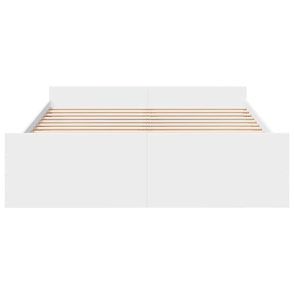 Cadre de lit avec tiroirs sans matelas blanc 150x200 cm - XIOS