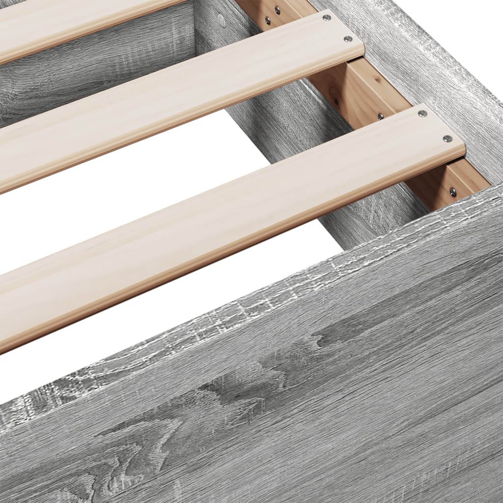 Cadre de lit avec tiroirs sans matelas sonoma gris 140x200 cm - XIOS