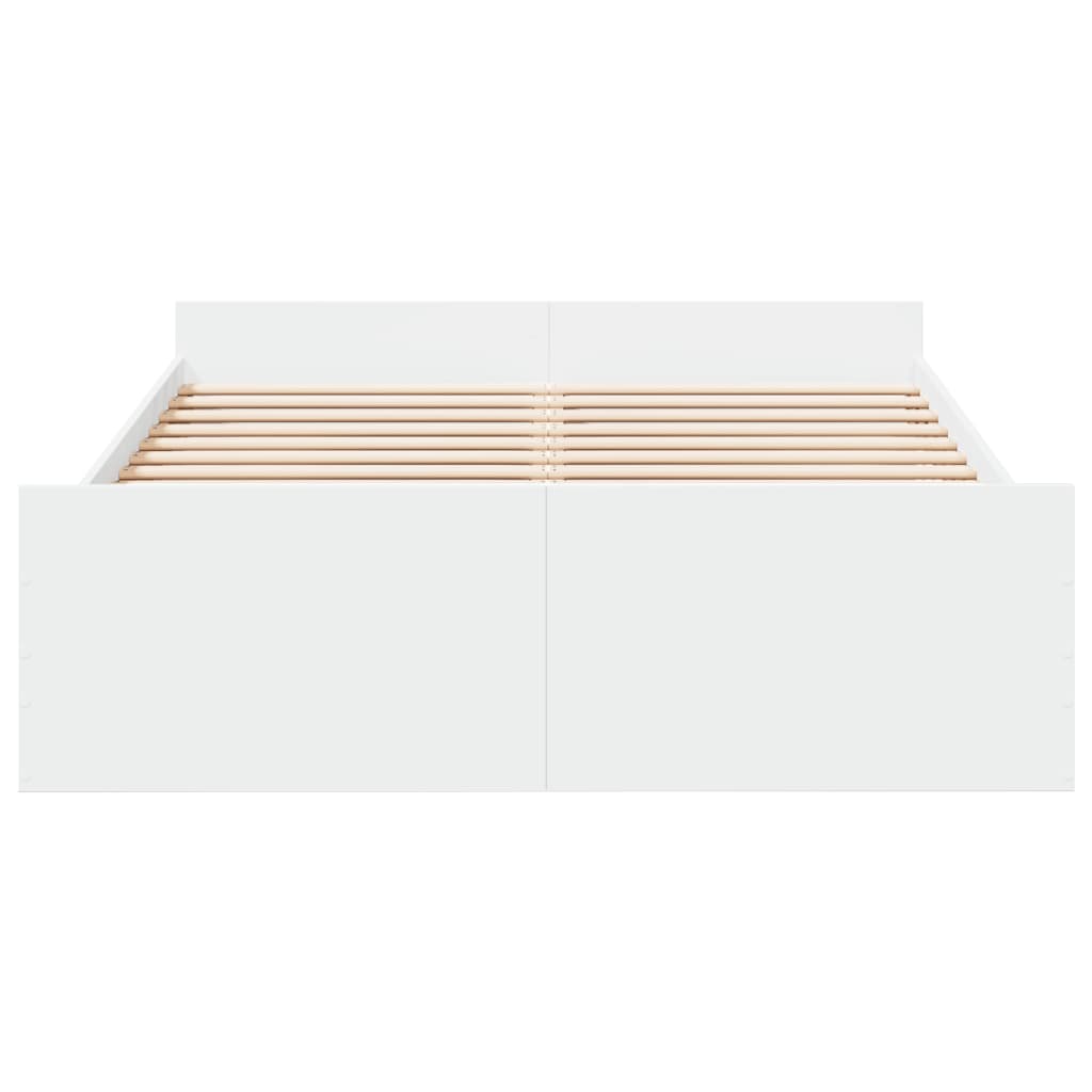 Cadre de lit avec tiroirs sans matelas blanc 120x200 cm - XIOS