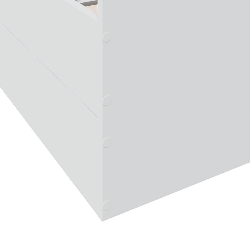 Cadre de lit avec tiroirs sans matelas blanc 140x190 cm - XIOS