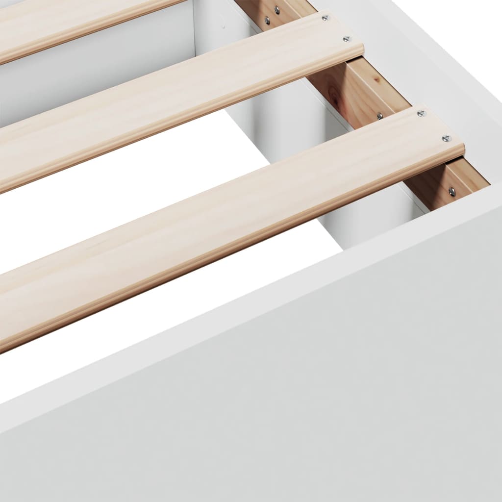 Cadre de lit avec tiroirs sans matelas blanc 120x190 cm - XIOS
