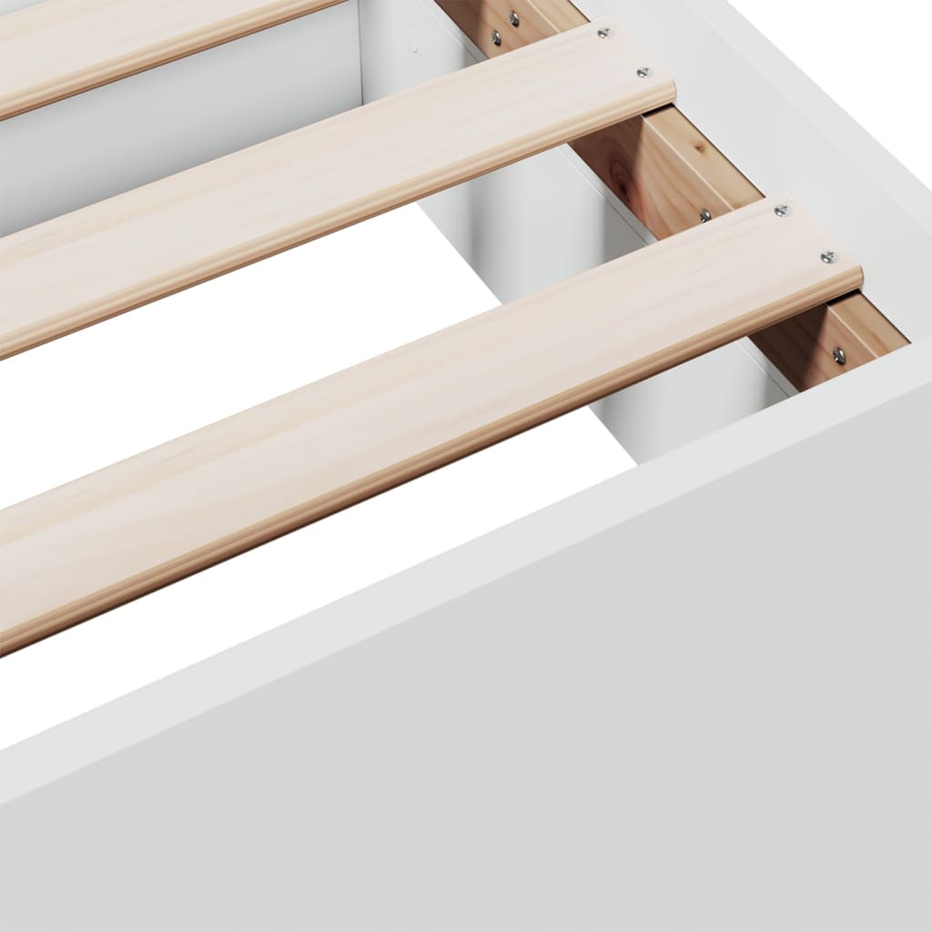 Cadre de lit avec tiroirs sans matelas blanc 90x200 cm - XIOS