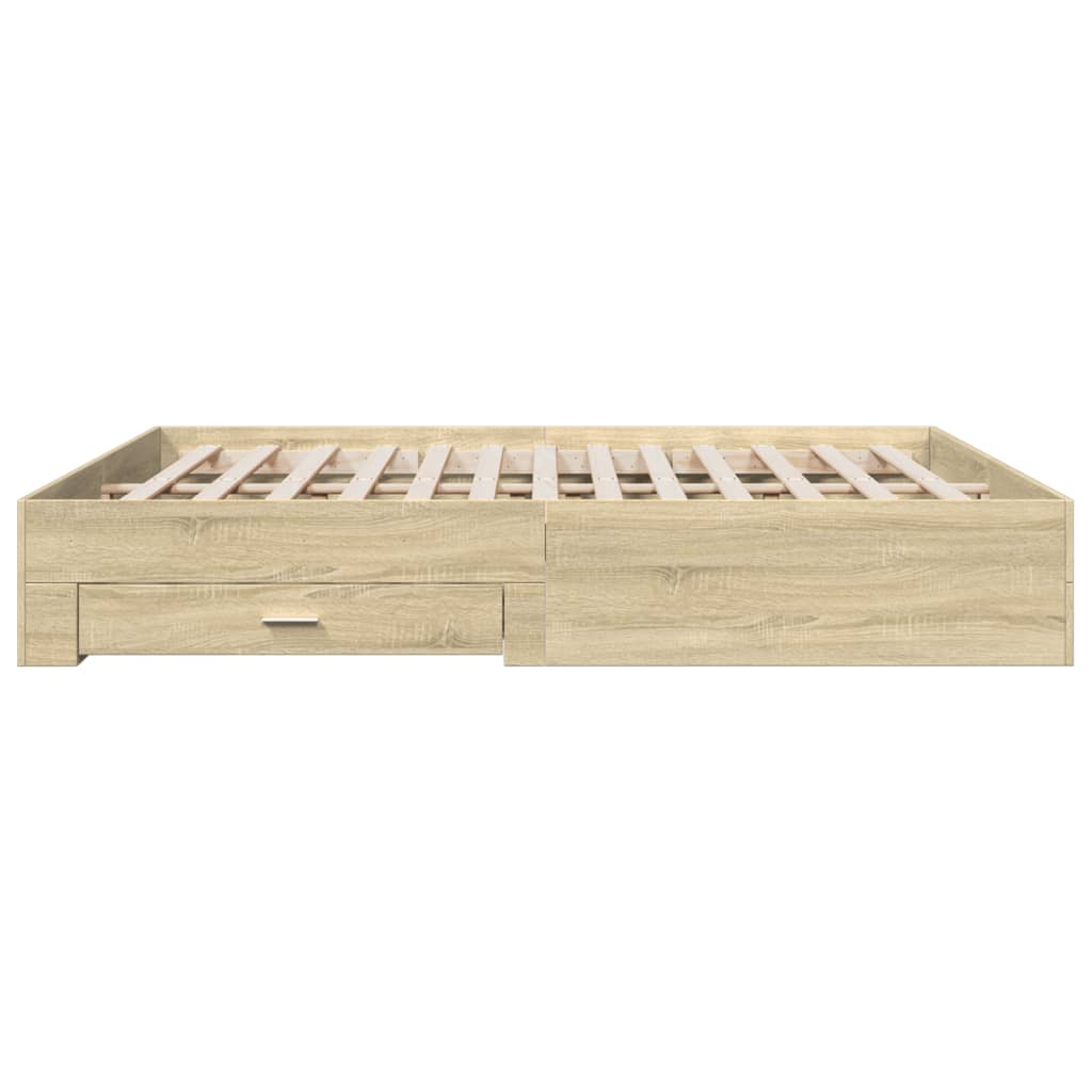 Cadre de lit avec tiroirs sans matelas chêne sonoma 180x200 cm - XIOS