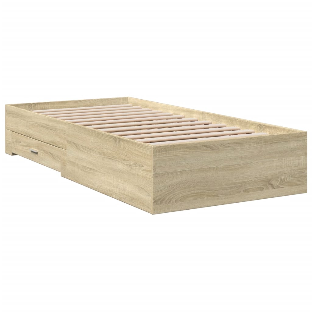 Cadre de lit avec tiroirs sans matelas chêne sonoma 100x200 cm - XIOS