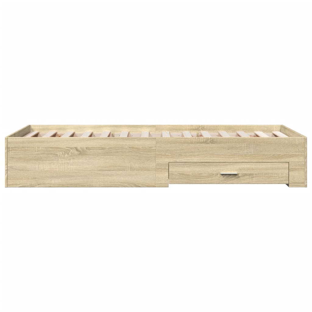 Cadre de lit avec tiroirs sans matelas chêne sonoma 100x200 cm - XIOS