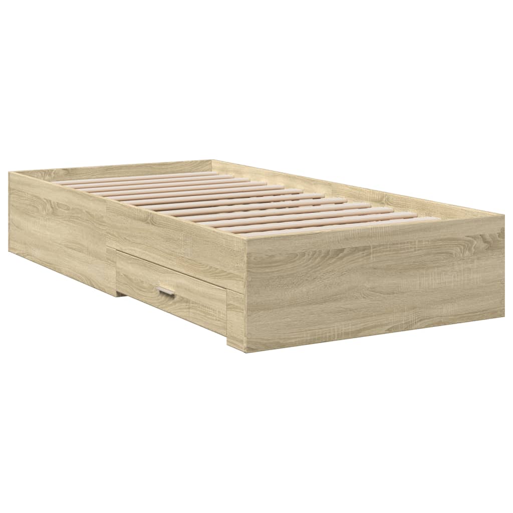 Cadre de lit avec tiroirs sans matelas chêne sonoma 100x200 cm - XIOS