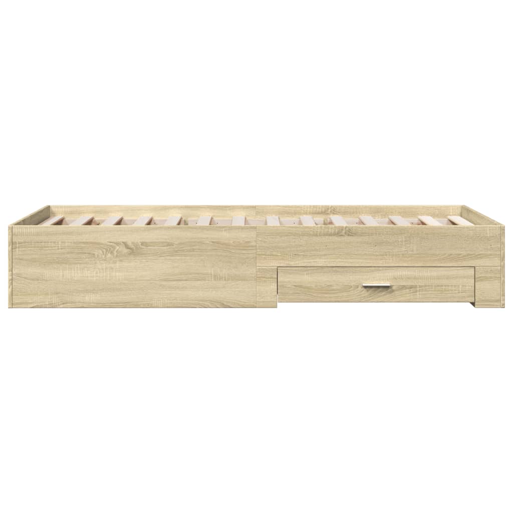 Cadre de lit avec tiroirs sans matelas chêne sonoma 75x190 cm - XIOS
