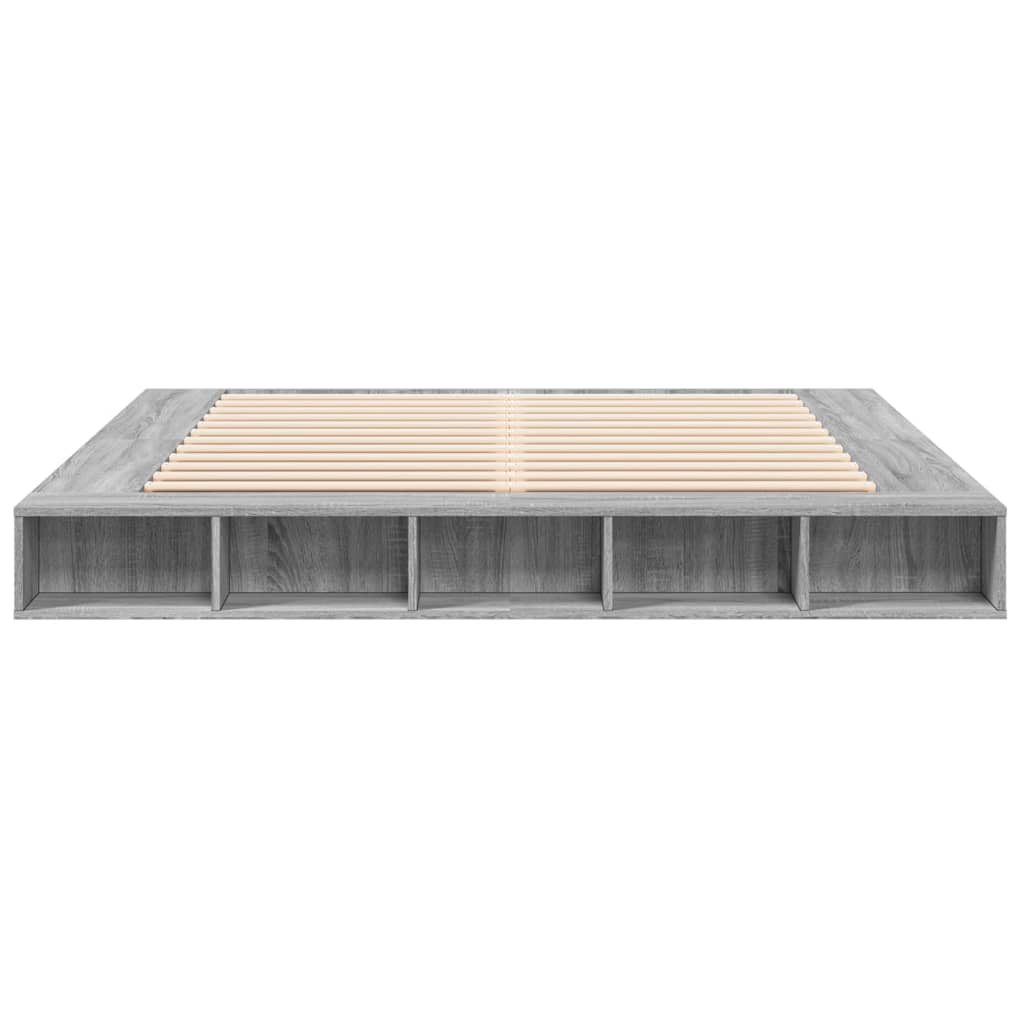 Cadre de lit sans matelas sonoma gris 200x200 cm - XIOS