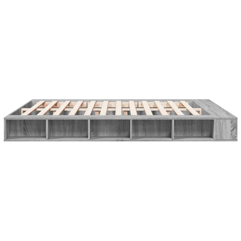 Cadre de lit sans matelas sonoma gris 200x200 cm - XIOS