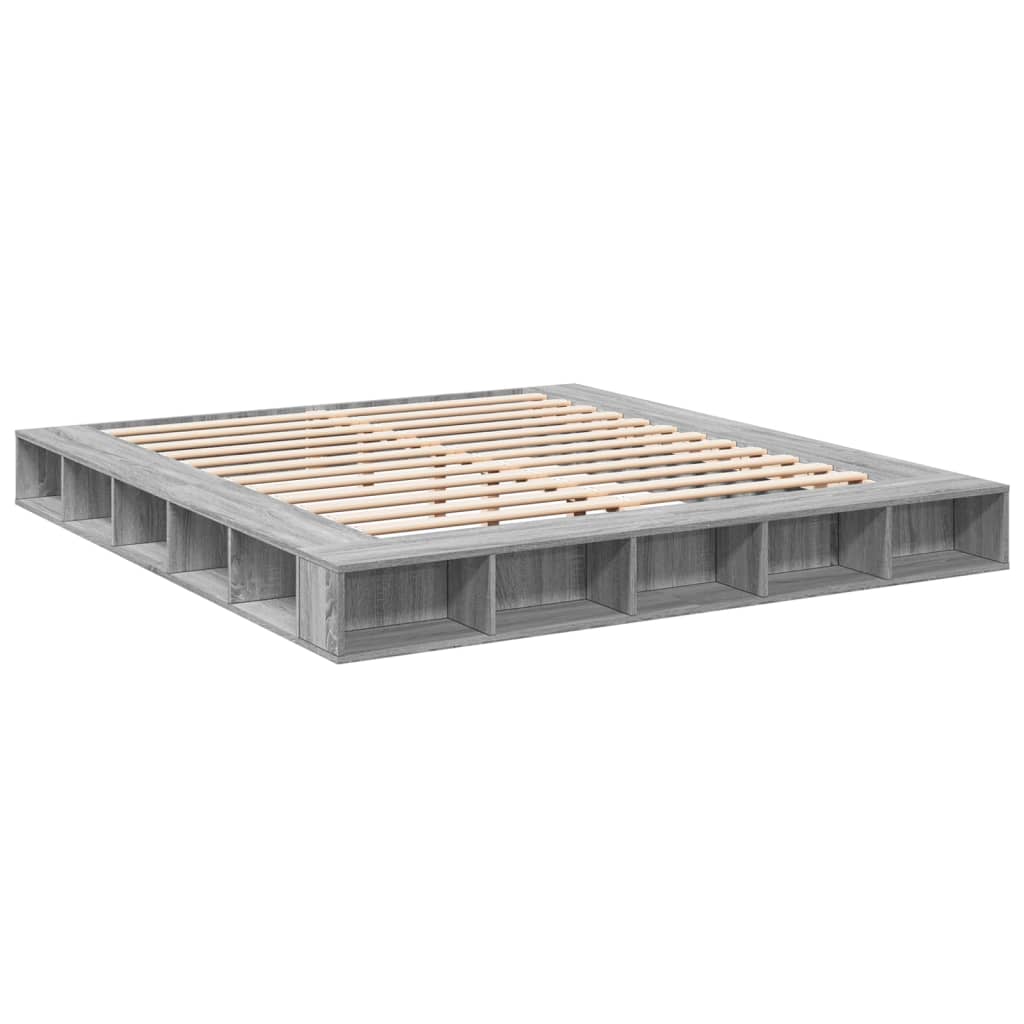 Cadre de lit sans matelas sonoma gris 180x200 cm - XIOS