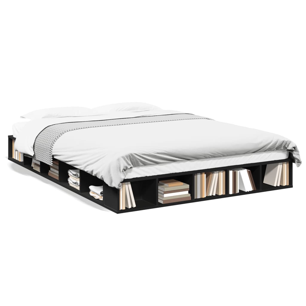 Cadre de lit sans matelas noir 160x200 cm - XIOS