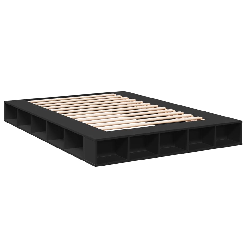 Cadre de lit sans matelas noir 160x200 cm - XIOS