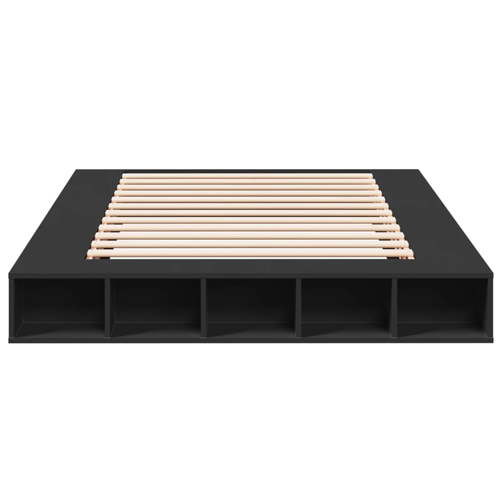 Cadre de lit sans matelas noir 160x200 cm - XIOS