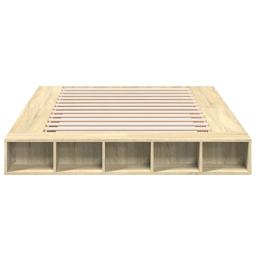 Cadre de lit sans matelas chêne sonoma 150x200 cm - XIOS