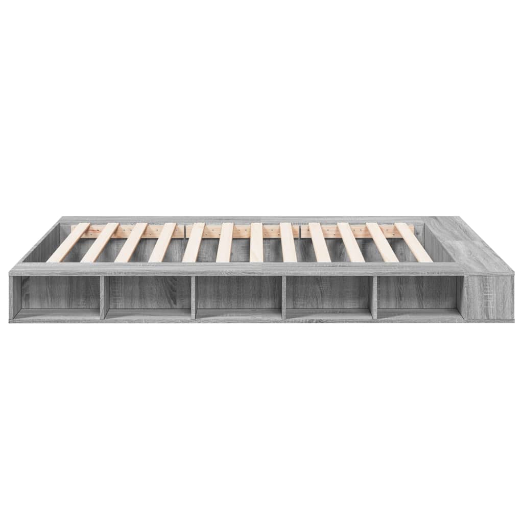 Cadre de lit sans matelas sonoma gris 150x200 cm - XIOS