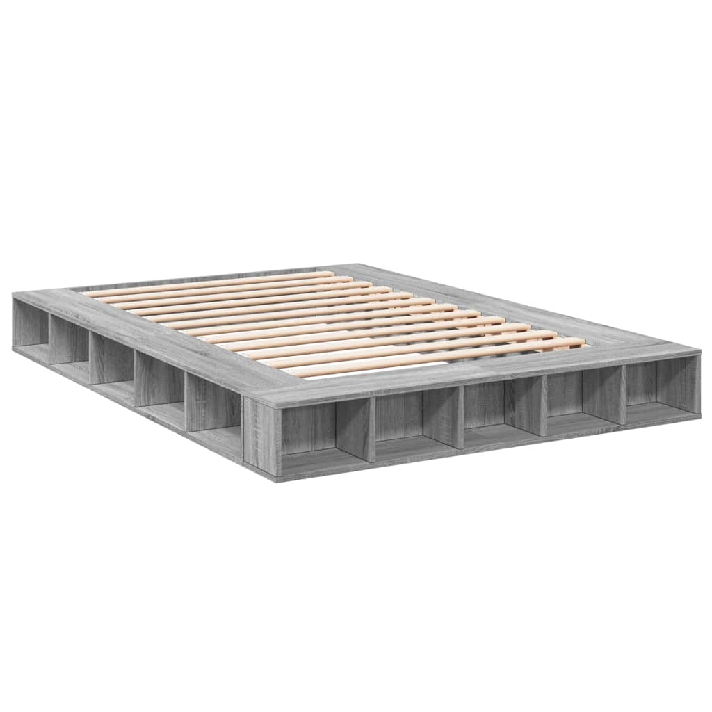 Cadre de lit sans matelas sonoma gris 140x200 cm - XIOS