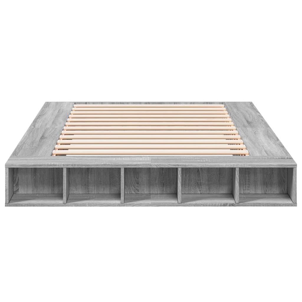 Cadre de lit sans matelas sonoma gris 140x200 cm - XIOS
