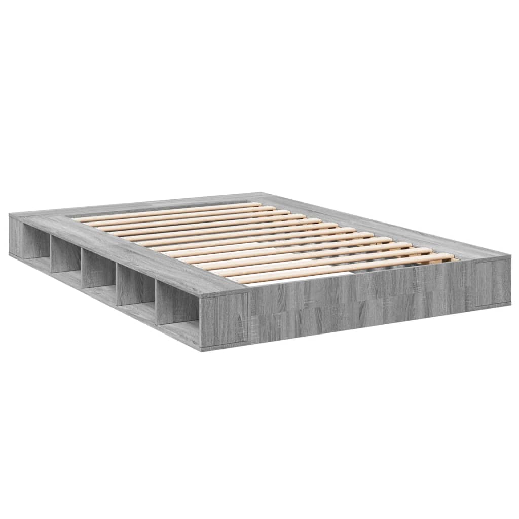 Cadre de lit sans matelas sonoma gris 140x200 cm - XIOS