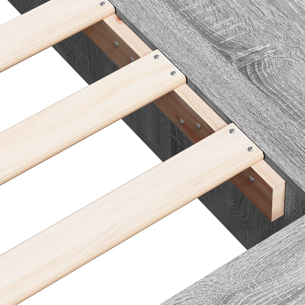 Cadre de lit sans matelas sonoma gris 140x200 cm - XIOS