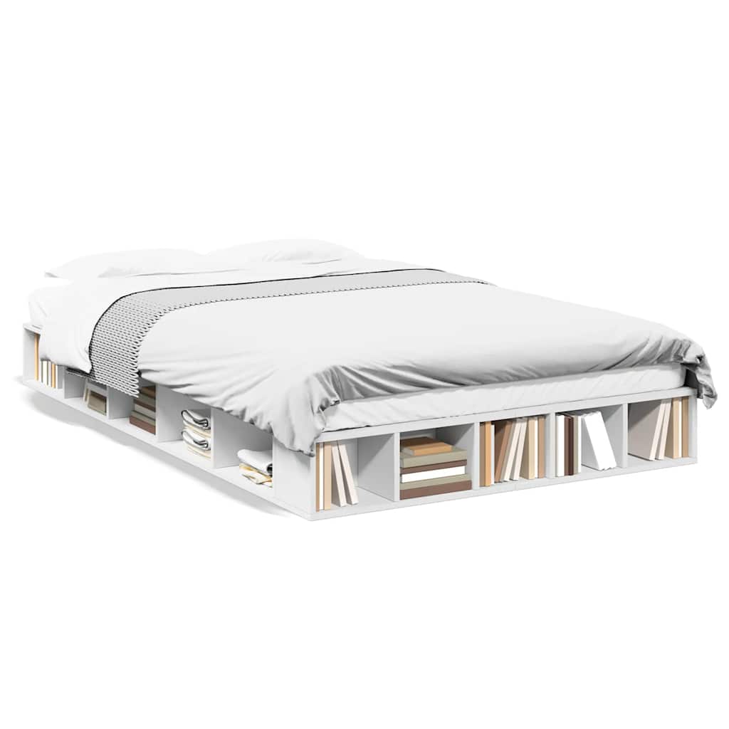 Cadre de lit sans matelas blanc 135x190 cm - XIOS