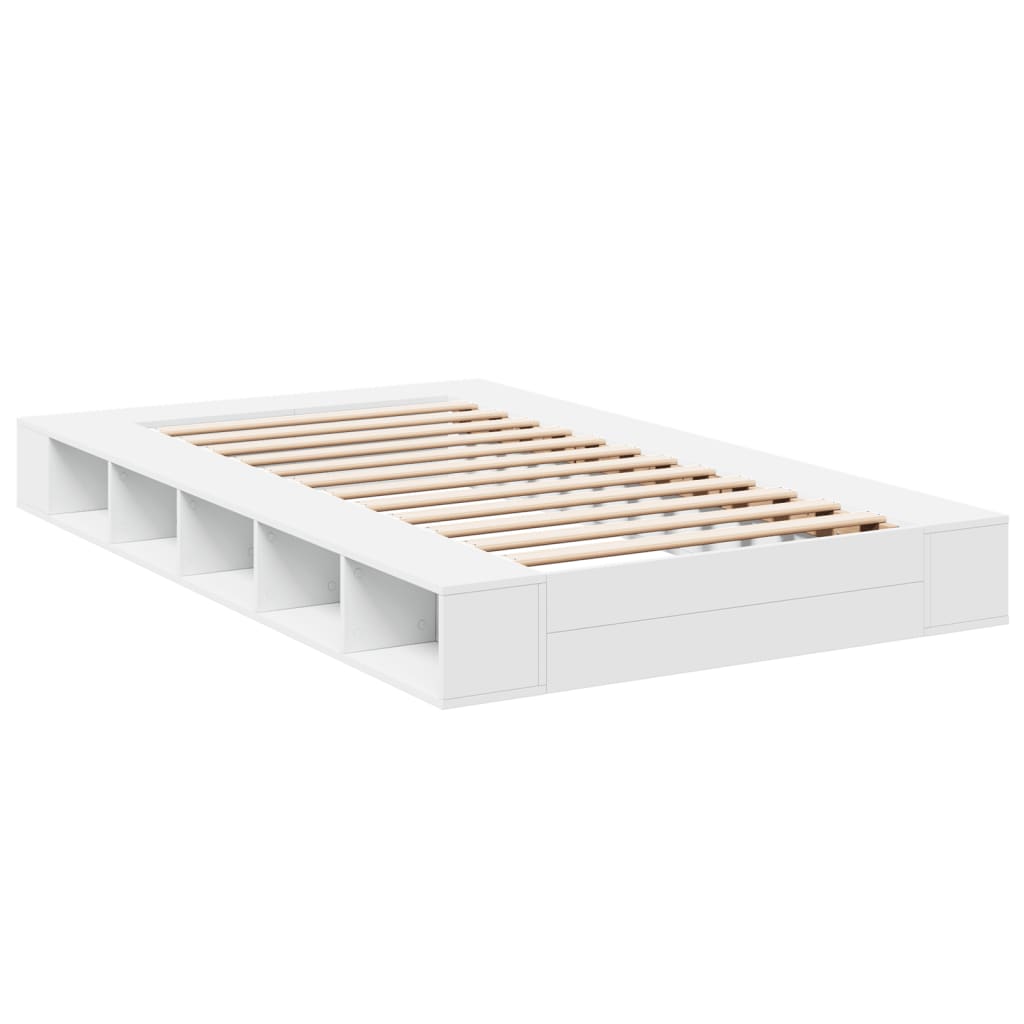 Cadre de lit sans matelas blanc 135x190 cm - XIOS