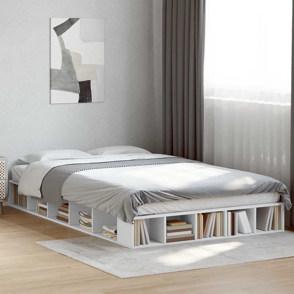 Cadre de lit sans matelas blanc 135x190 cm - XIOS