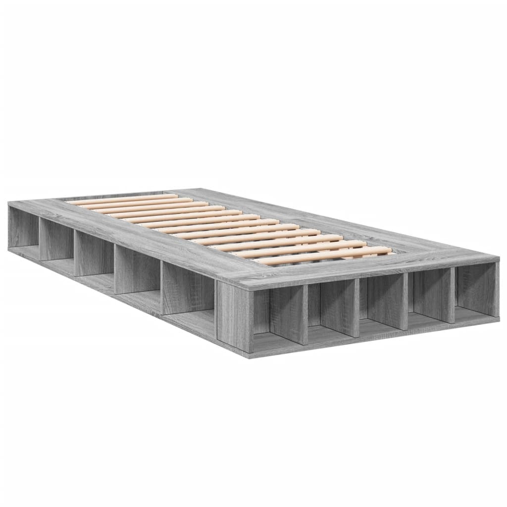 Cadre de lit sans matelas sonoma gris 100x200 cm - XIOS