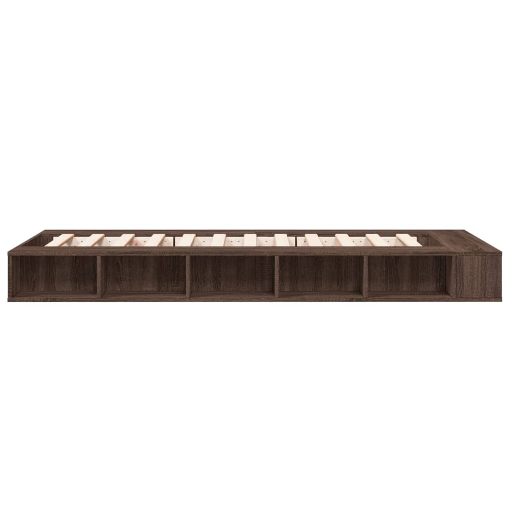 Cadre de lit sans matelas chêne marron 100x200 cm - XIOS