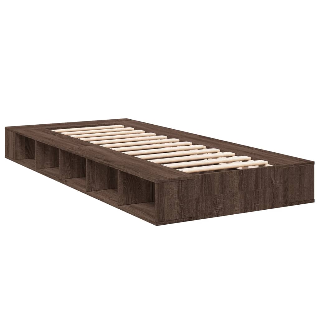 Cadre de lit sans matelas chêne marron 100x200 cm - XIOS