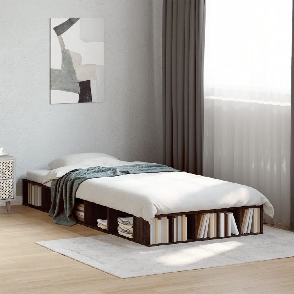 Cadre de lit sans matelas chêne marron 100x200 cm - XIOS