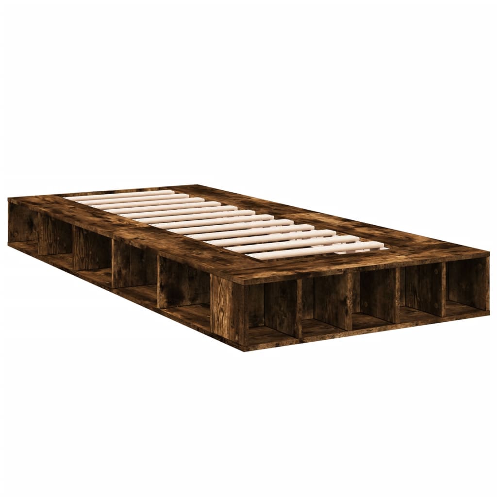 Cadre de lit sans matelas chêne fumé 90x190 cm - XIOS