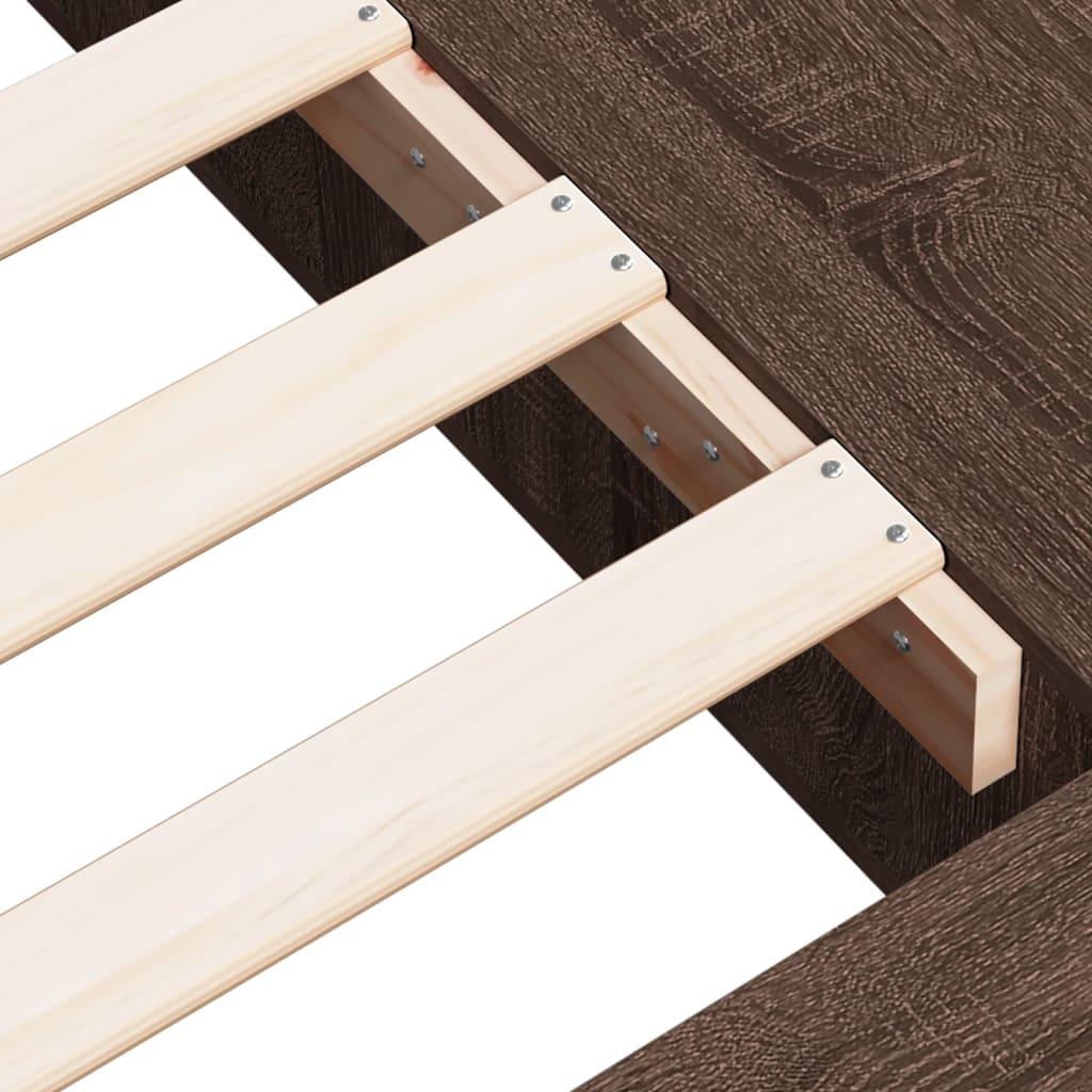Cadre de lit sans matelas chêne marron 90x190 cm - XIOS