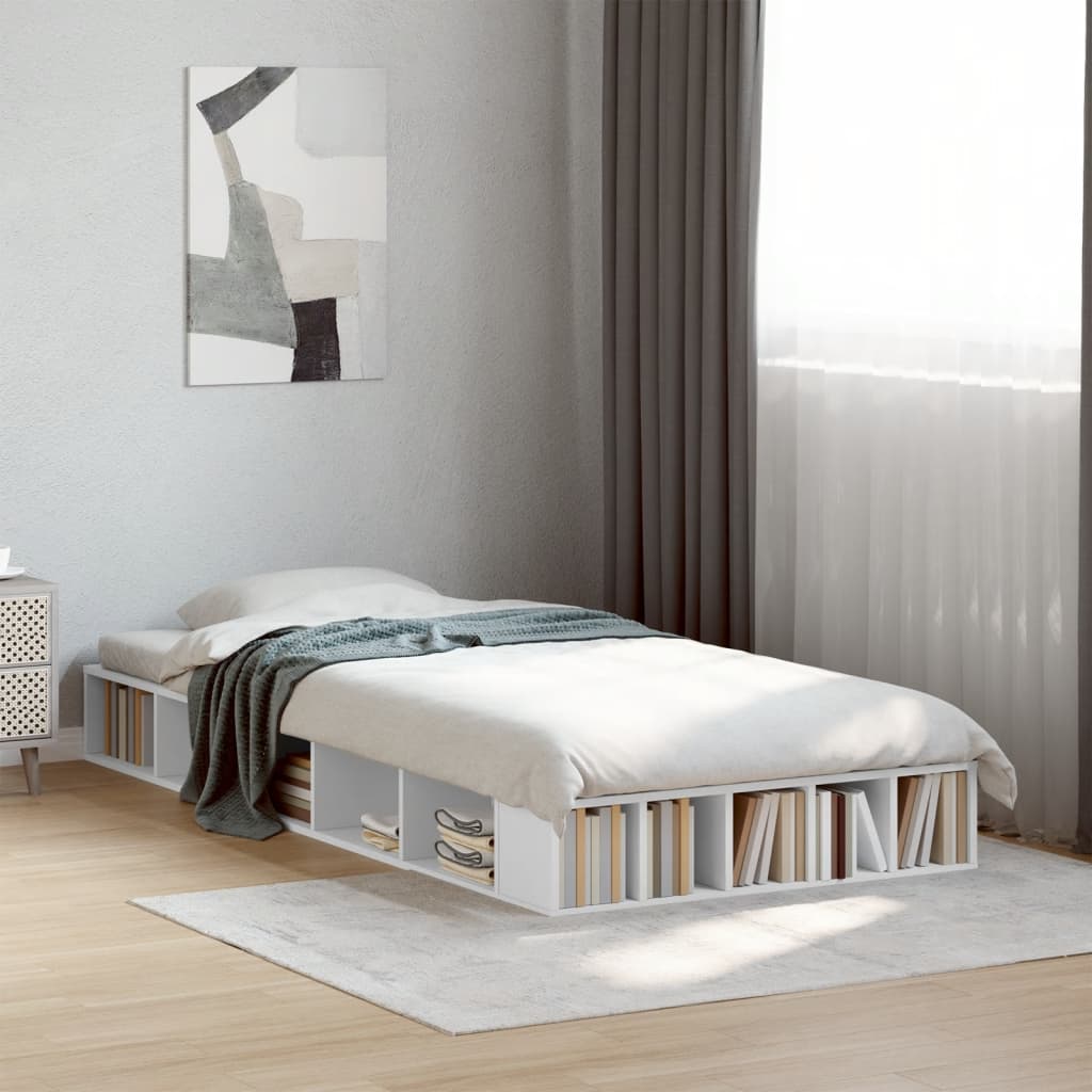 Cadre de lit sans matelas blanc 75x190 cm - XIOS