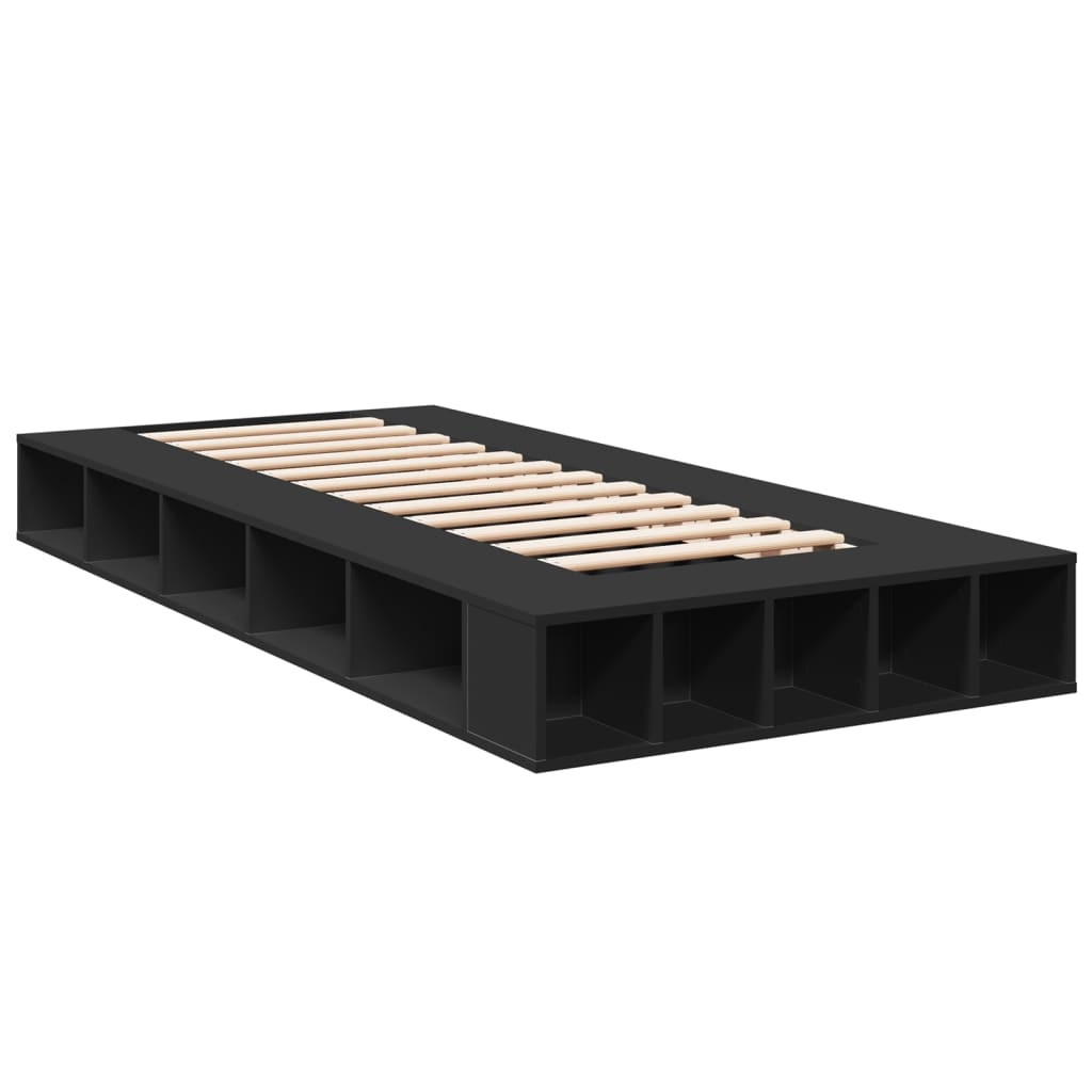Cadre de lit sans matelas noir 75x190 cm - XIOS