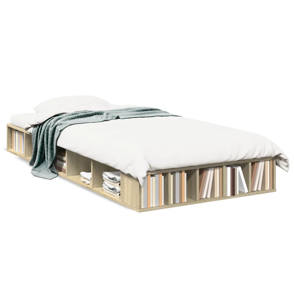 Cadre de lit sans matelas chêne sonoma 75x190 cm - XIOS