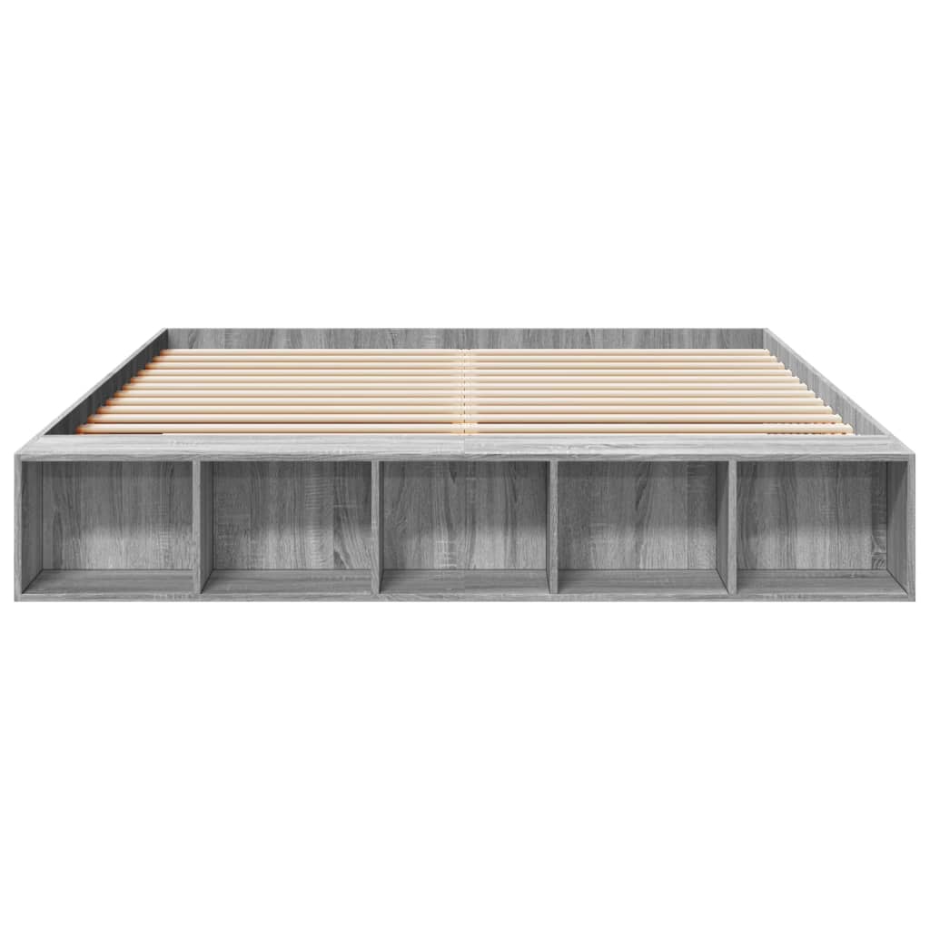 Cadre de lit sans matelas sonoma gris 200x200 cm - XIOS